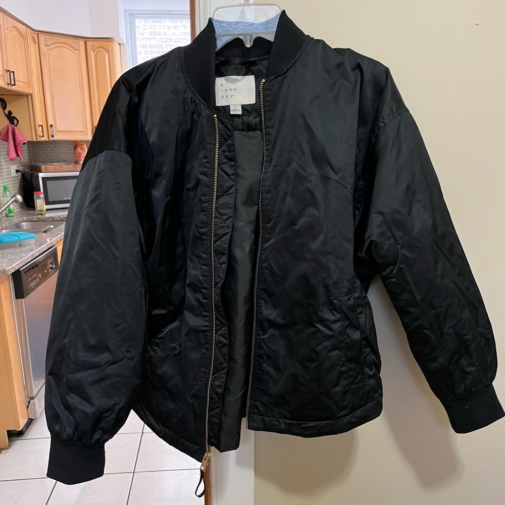Black bomber jacket